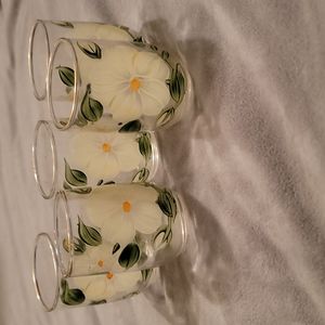 5 Small Hand Painted Glasses